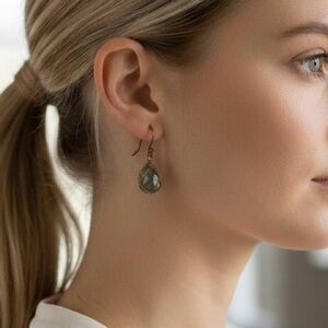 NWT Stone Wire-Wrapped Earrings